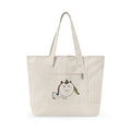 Canvas Tote Bag — Cute Cross-Stitch Rainbow Unicorn Cat Design