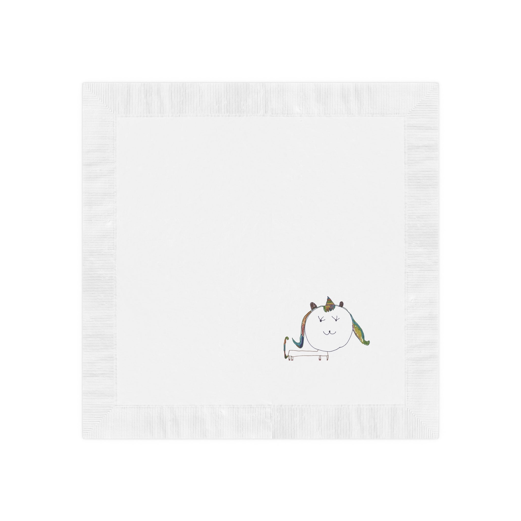 Unicorn Cocktail Napkins — Cute Watercolor Unicorn Party Napkins