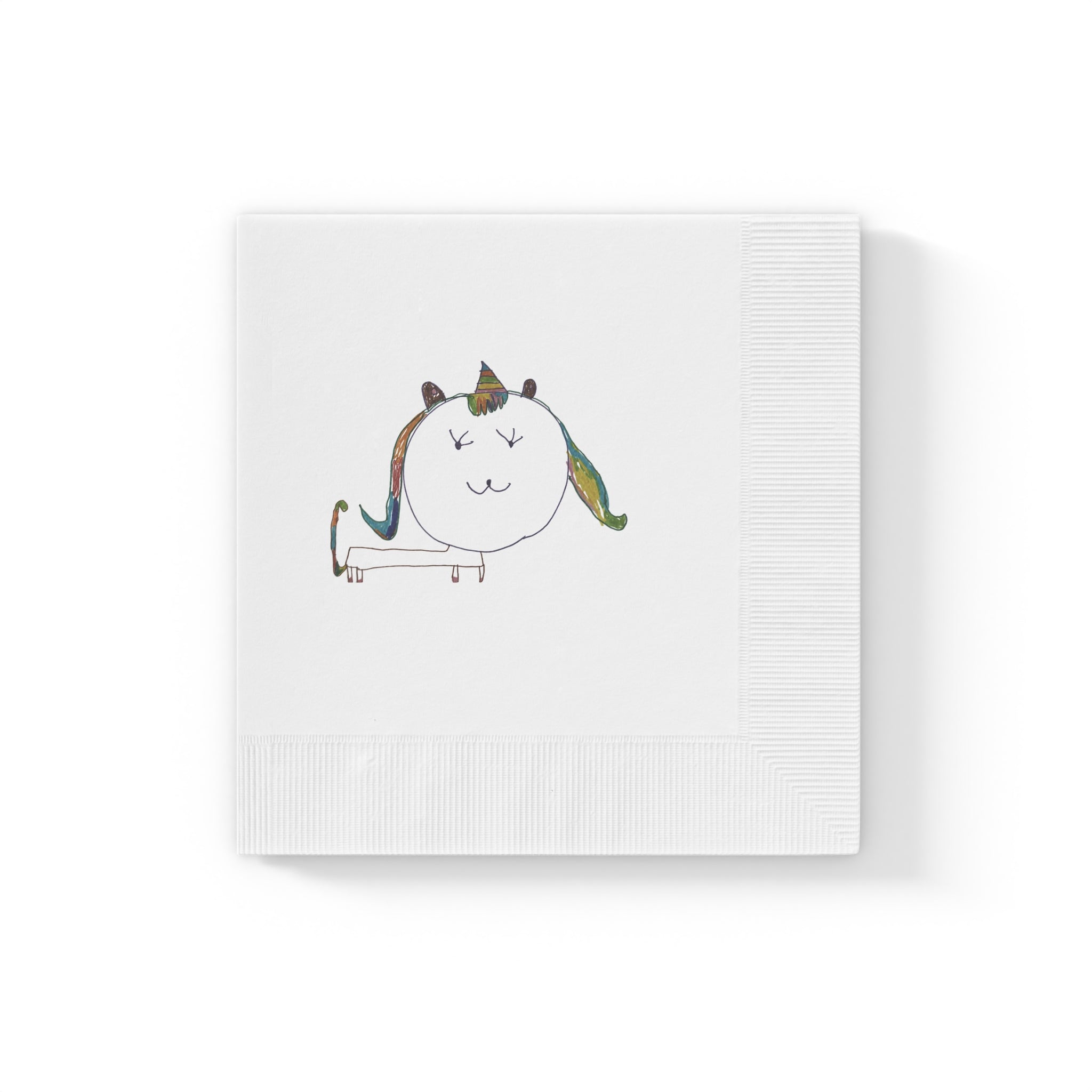Unicorn Cocktail Napkins — Cute Watercolor Unicorn Party Napkins